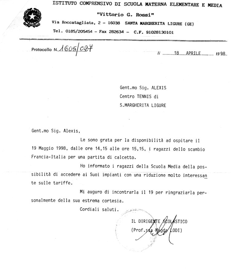 Magda Lodi ringrazia a nome del Vittorio G Rossi